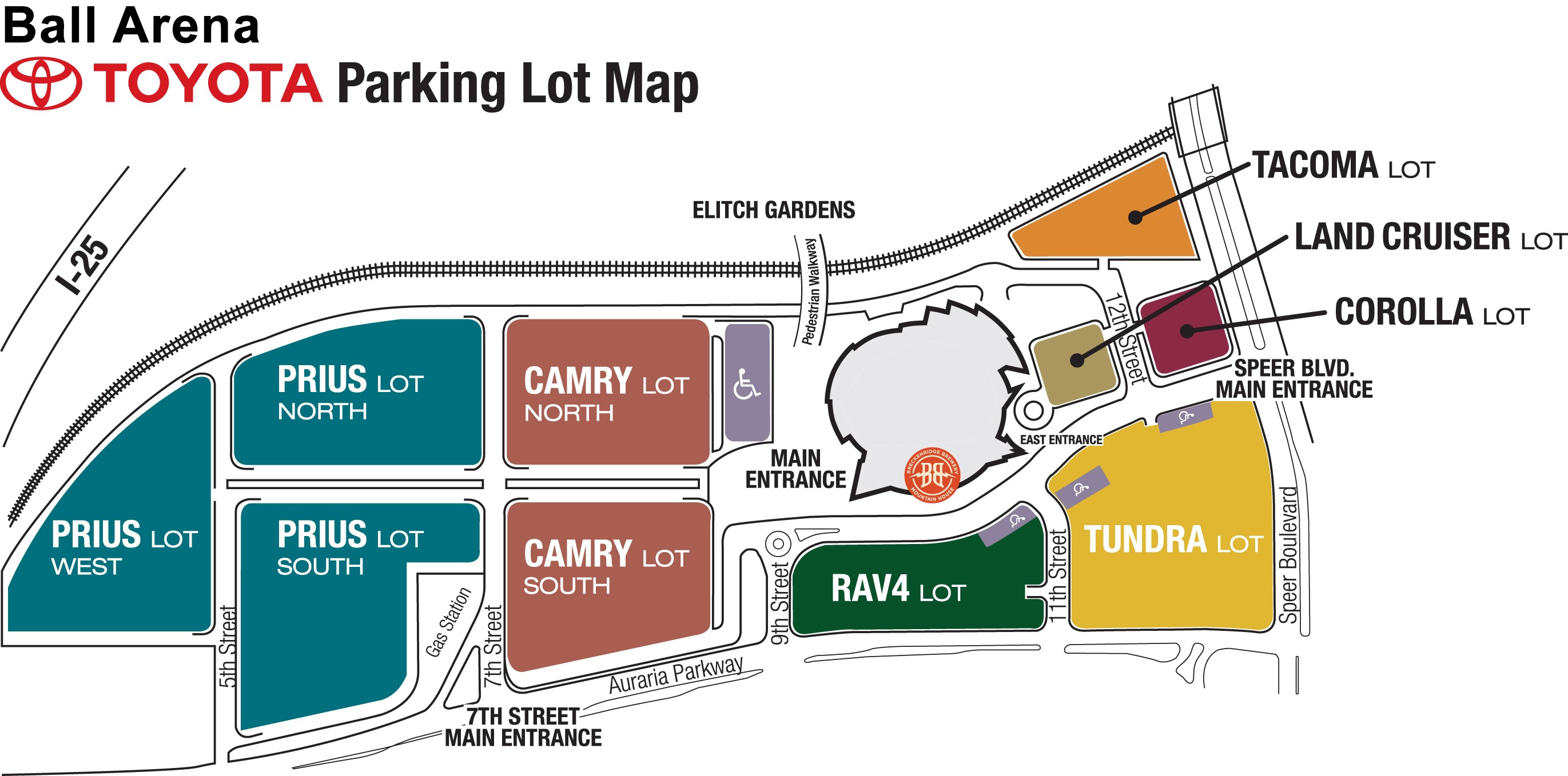 Toyota Parking Lot Map